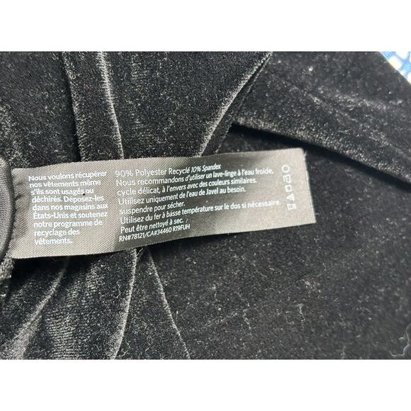 Eileen Fisher Velour Pant Womens Size 1X Black Leggings High Rise Stretch Velvet - Picture 6 of 9